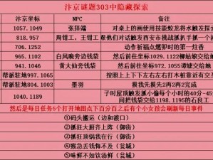 逆水寒手游汴京阴间探索攻略大全：解密谜题，探索阴间之旅全解析