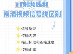 RF射频线和高清视频信号线区别、RF 射频线和高清视频信号线有哪些区别？