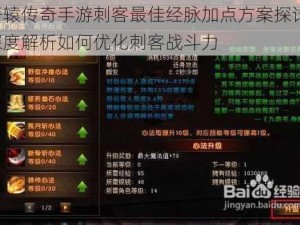 轩辕传奇手游刺客最佳经脉加点方案探讨：深度解析如何优化刺客战斗力