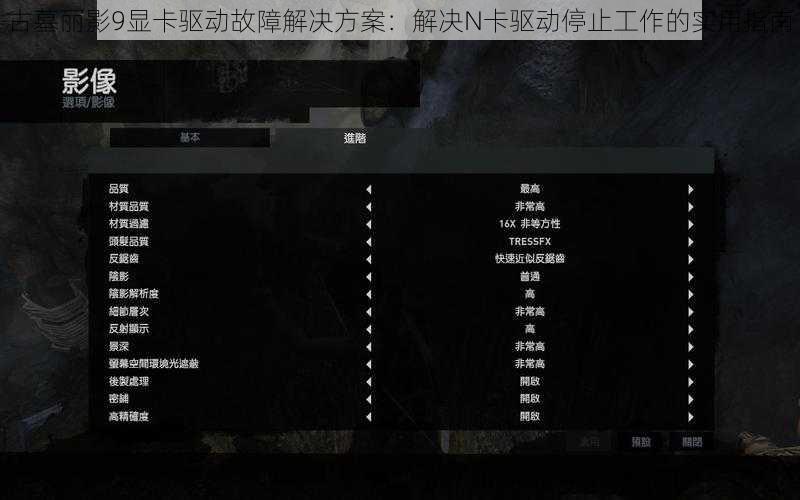 古墓丽影9显卡驱动故障解决方案：解决N卡驱动停止工作的实用指南
