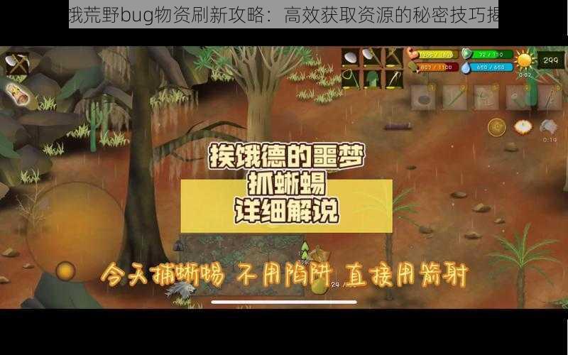 挨饿荒野bug物资刷新攻略：高效获取资源的秘密技巧揭秘