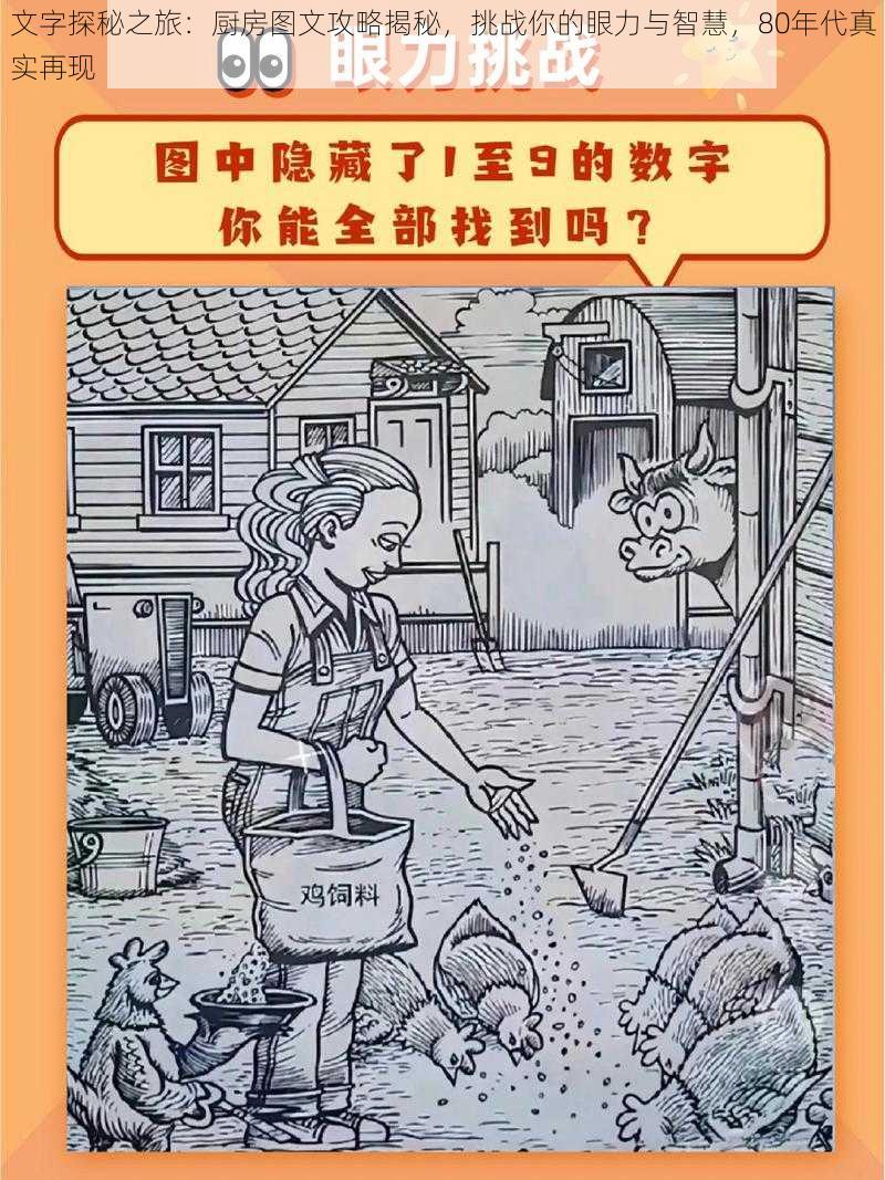 文字探秘之旅：厨房图文攻略揭秘，挑战你的眼力与智慧，80年代真实再现