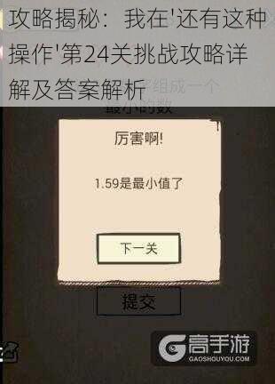 攻略揭秘：我在'还有这种操作'第24关挑战攻略详解及答案解析