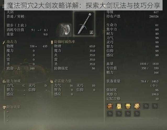 魔法洞穴2大剑攻略详解：探索大剑玩法与技巧分享