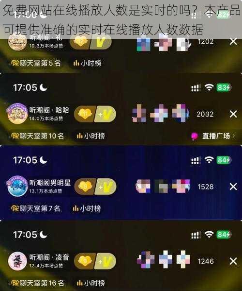 免费网站在线播放人数是实时的吗？本产品可提供准确的实时在线播放人数数据