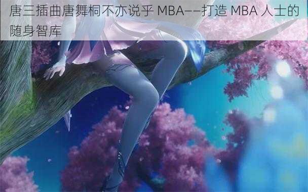 唐三插曲唐舞桐不亦说乎 MBA——打造 MBA 人士的随身智库