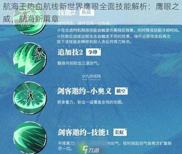 航海王热血航线新世界鹰眼全面技能解析：鹰眼之威，航海新篇章