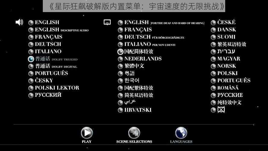 《星际狂飙破解版内置菜单：宇宙速度的无限挑战》