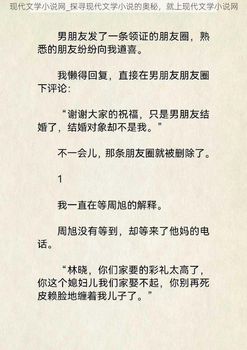 现代文学小说网_探寻现代文学小说的奥秘，就上现代文学小说网