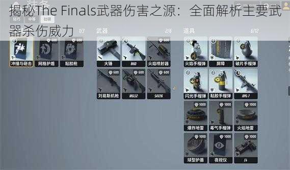 揭秘The Finals武器伤害之源：全面解析主要武器杀伤威力