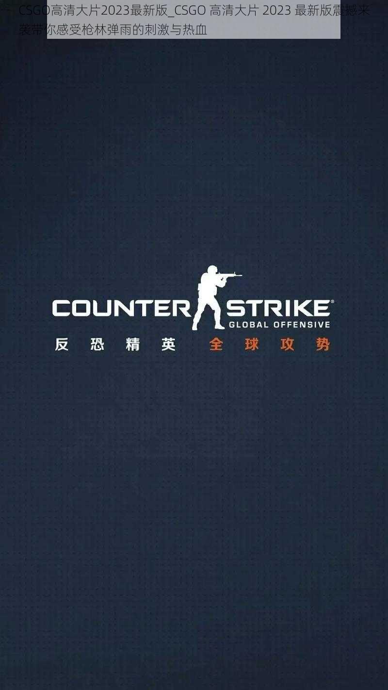 CSGO高清大片2023最新版_CSGO 高清大片 2023 最新版震撼来袭带你感受枪林弹雨的刺激与热血