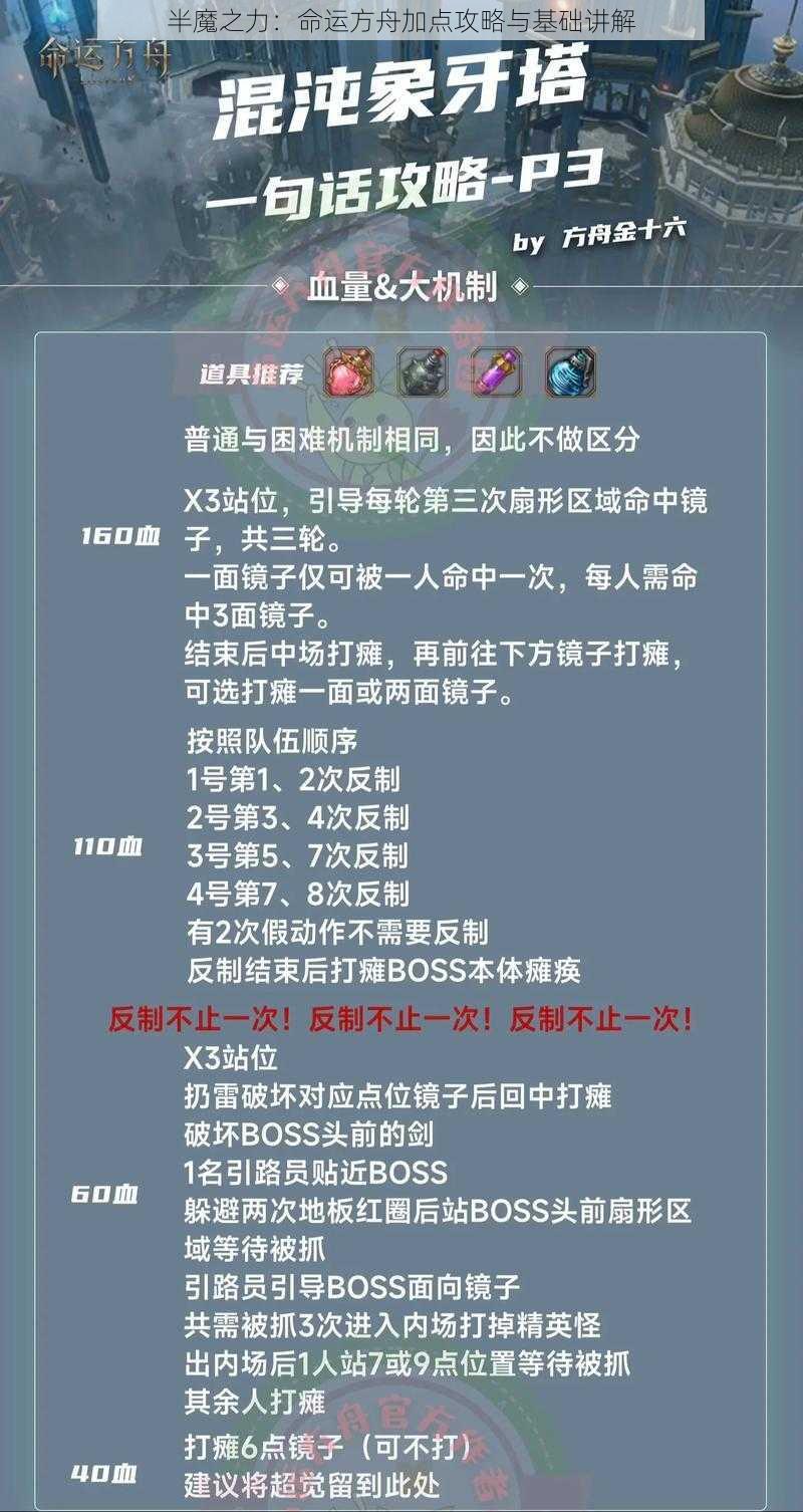 半魔之力：命运方舟加点攻略与基础讲解