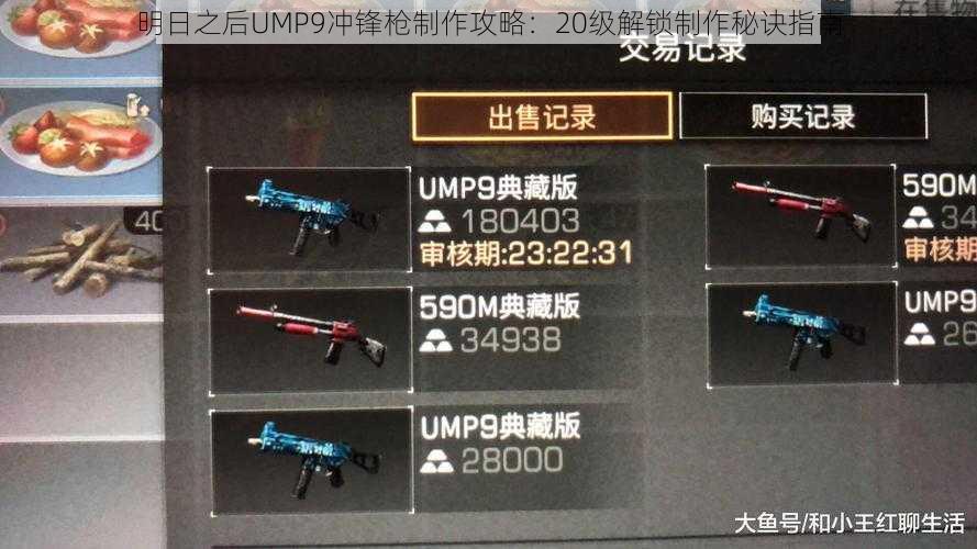 明日之后UMP9冲锋枪制作攻略：20级解锁制作秘诀指南