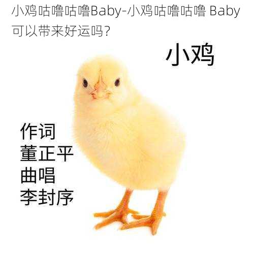 小鸡咕噜咕噜Baby-小鸡咕噜咕噜 Baby 可以带来好运吗？