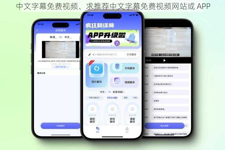 中文字幕免费视频、求推荐中文字幕免费视频网站或 APP