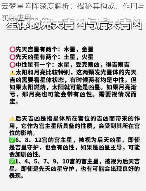 云梦星阵阵深度解析：揭秘其构成、作用与实际应用