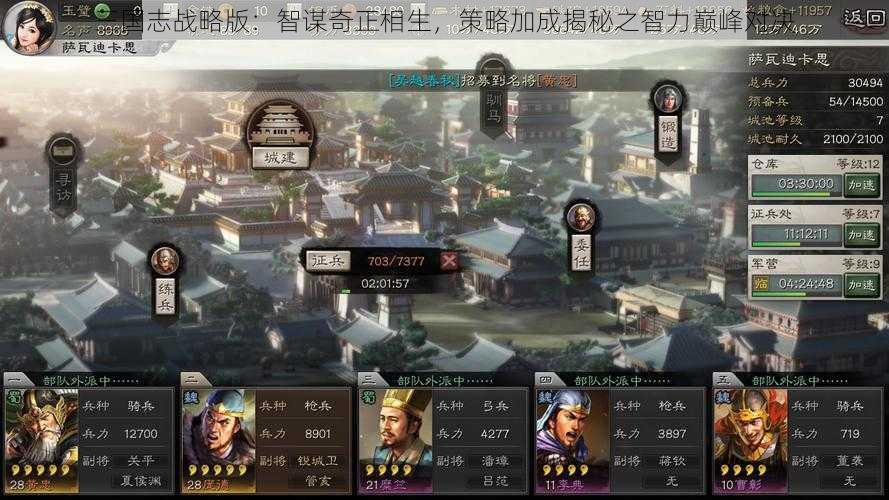 三国志战略版：智谋奇正相生，策略加成揭秘之智力巅峰对决